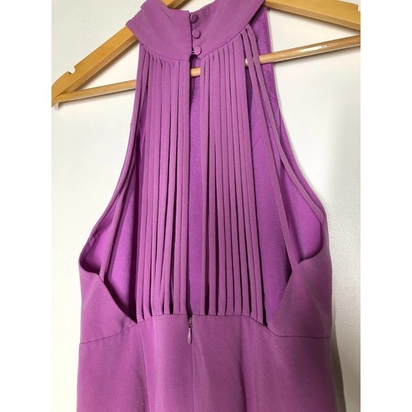 Halston Heritage Strip Back Dress Lilac 8 - Picture 7 of 15
